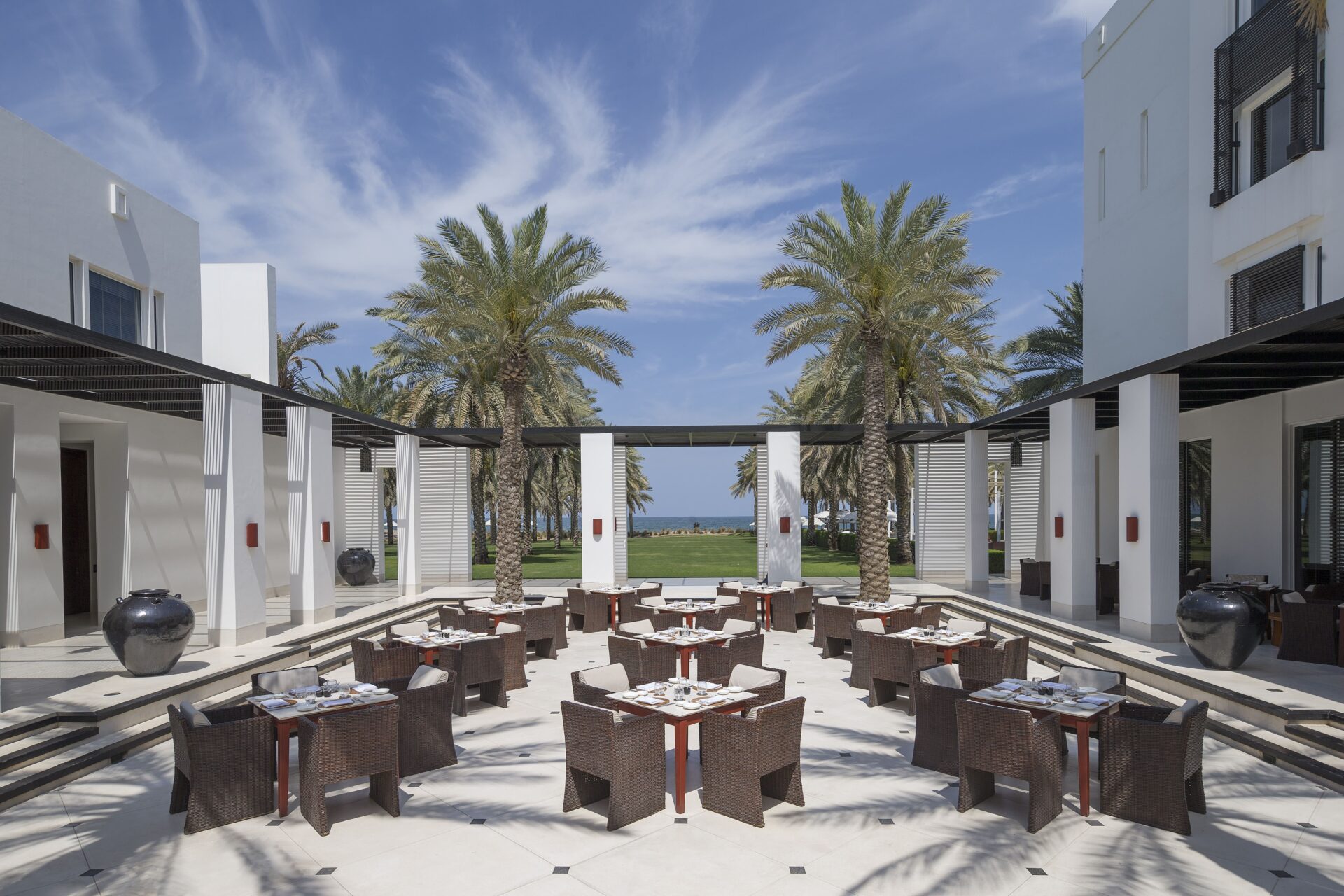 The Chedi Muscat The Restaurant Courtyard The Chedi Muscat The Restaurant Courtyard